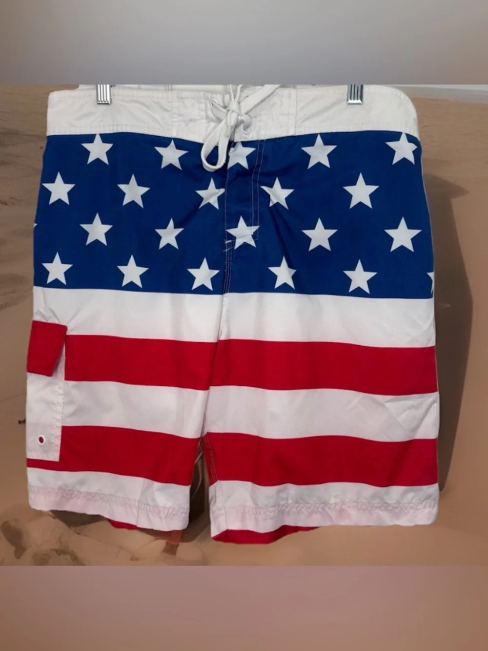 USA Flag Board Shorts‎ Men’s Large Patriotic Swim Trunks Beach Summer
